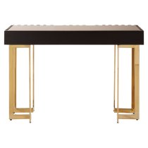 Montuno Mirrored Console Table With Gold Stainless Steel Frame