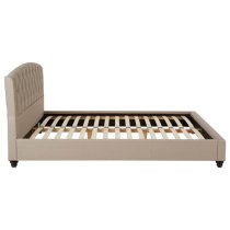 Flegetonte Fabric King Size Bed In Beige