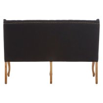 Elkurud Fabric Hallway Seating Bench With Oak Legs In Black