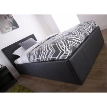 Eltham End Lift Ottoman Fabric Double Bed In Grey