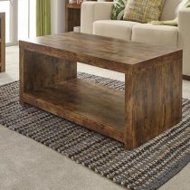 Jawcraig Wooden Coffee Table With Shelf In Mango