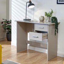 Probus Wooden Laptop Desk In Grey With 2 Drawers