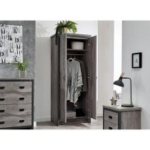 Balcombe Wooden 3Pc Bedroom Furniture Set In Grey