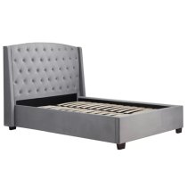 Balmorals Fabric Double Bed In Grey