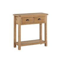 Trevino Console Table In Oak with 2 Drawers