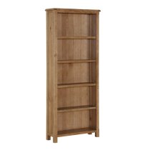 Trevino Tall Bookcase In Oak With 4 Shelves