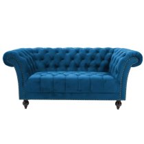 Chanter Fabric 2 Seater Sofa In Midnight Blue