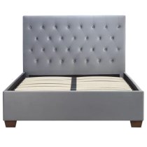 Colognes Fabric Double Bed In Grey