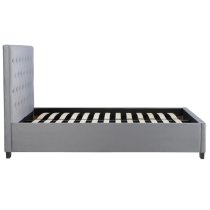 Colognes Fabric Double Bed In Grey