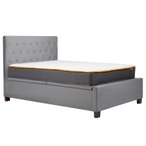 Colognes Fabric Ottoman King Size Bed In Grey