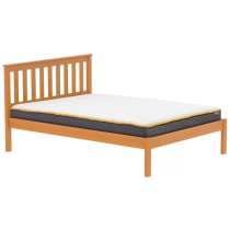 Danvers Wooden Low End Double Bed In Antique Pine