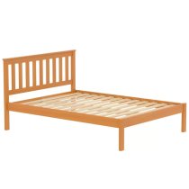 Danvers Wooden Low End Double Bed In Antique Pine