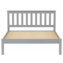 Danvers Wooden Low End King Size Bed In Grey