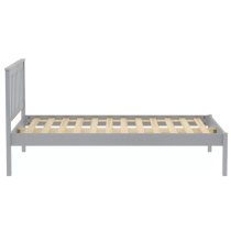 Danvers Wooden Low End King Size Bed In Grey