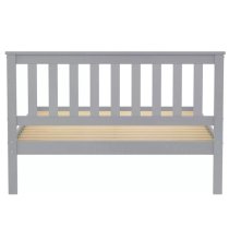 Danvers Wooden Low End King Size Bed In Grey