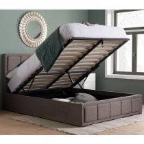 Hanover Fabric Ottoman Double Bed In Grey