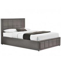 Hanover Fabric Ottoman Double Bed In Grey