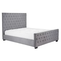 Marquise Fabric Double Bed In Grey