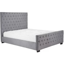 Marquise Fabric Super King Bed In Grey