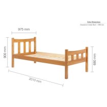 Miamian Wooden Single Bed In Antique Pine