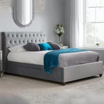 Marlowe Fabric Storage Double Bed In Grey