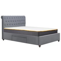 Marlowe Fabric Storage King Size Bed In Grey