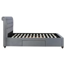 Marlowe Fabric Storage King Size Bed In Grey