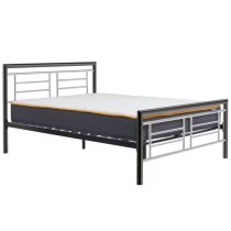 Montane Metal King Size Bed In Chrome And Nickel