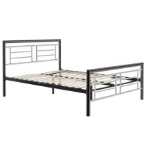 Montane Metal King Size Bed In Chrome And Nickel