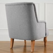 Padston Fabric Lounge Chaise Armchair In Grey