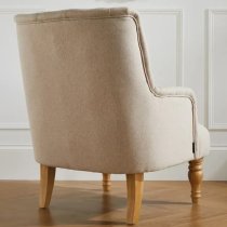 Padston Fabric Lounge Chaise Armchair In Wheat