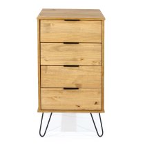 Avoch Wooden Narrow Chest Of 4 Drawers In Oak