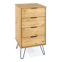 Avoch Wooden Narrow Chest Of 4 Drawers In Oak