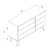 Avoch Wooden Chest Of 6 Drawers In Oak