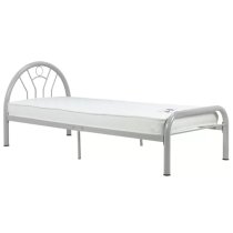 Salol Metal Single Bed In Silver