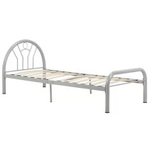 Salol Metal Single Bed In Silver