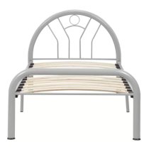 Salol Metal Single Bed In Silver