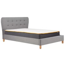 Stock Fabric Double Bed In Grey