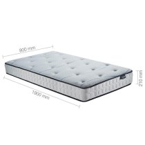 Silvis Air Open Coil Single Mattress In White