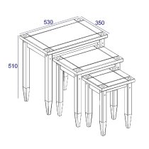 Consett Wooden Nest Of 3 Tables In Grey And Oak