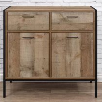 Urbana Wooden Sideboard With 2 Doors And 2 Drawers In Rustic