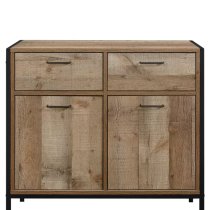 Urbana Wooden Sideboard With 2 Doors And 2 Drawers In Rustic