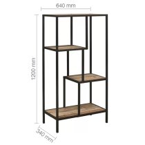 Urbana Wooden Medium Shelving Unit In Rustic