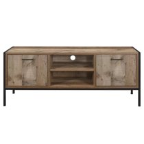 Urbana Wooden TV Stand With 2 Doors In Rustic