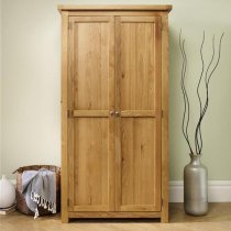 Webworms Wooden Wardrobe With 2 Doors In Oak