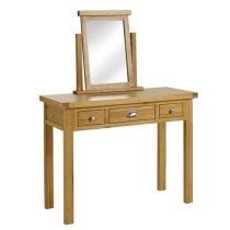 Webworms Wooden Dressing Table With 3 Drawers In Oak