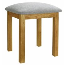 Webworms Wooden Stool With Fabric Seat In Oak