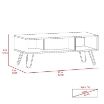 Veritate Wooden Coffee Table With Black Legs In Oak And Grey