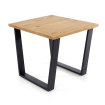 Tilston Wooden Square Lamp Table In Oak And Black