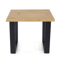 Tilston Wooden Square Lamp Table In Oak And Black